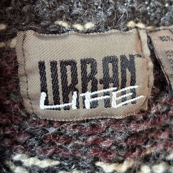 Urban Life Women’s Medium Wool Blend Sweater Multicoloured V-neck Preppy - Picture 9 of 9